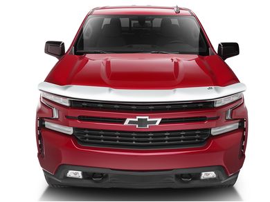 Auto Ventshade 680440 Chrome Hood Shield - Medium Profile, No Drill Installation