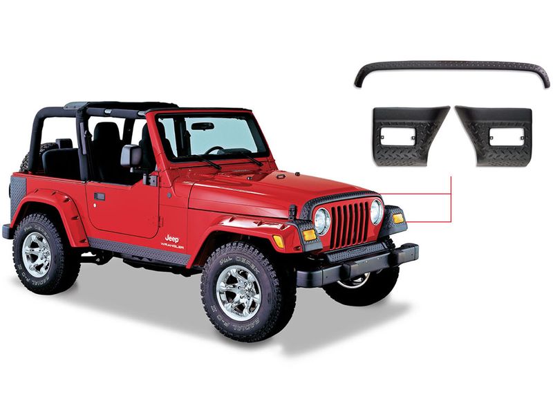 Bushwacker Trail Armor Jeep Hood & Front Corner Protectors 14005