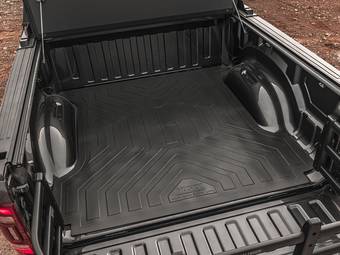 Topline Black Rubber Truck Bed Mat For 2002-2018 Dodge Ram Rambox 6.4 Ft Bed – Diamond Plate Style