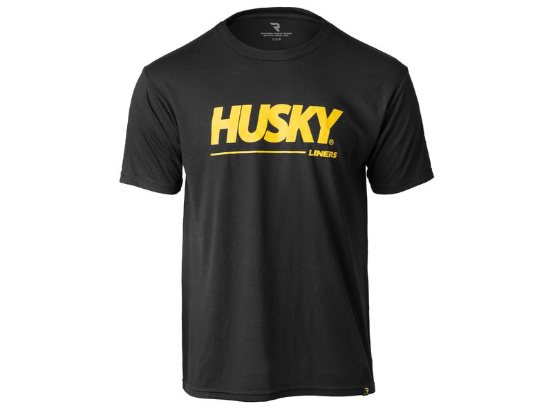 RealTruck Husky Men's Black Wordmark T-Shirt (RTA-HUS-WMT001-XL)